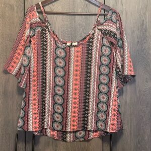Boho Chic Patterned Blouse‎
